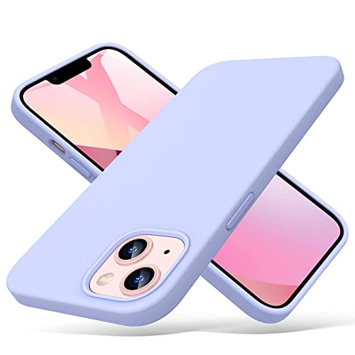 ULAK Liquid Silikon Hülle kompatibel mit iPhone 13, Silikonhülle 3 in 1 Dünne Schutzhülle Bumper Handyhülle Stoßfest Phone Case für iPhone 13 6,1 Zoll - Lila von ULAK