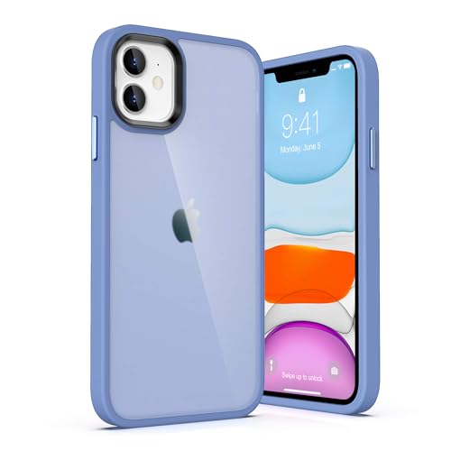 ULAK für iPhone 11 Hülle, Durchsichtig [Anti-Gelb] Clear Schutzhülle Bunte Handyhülle TPU Bumper Transparent Stoßfest Case Cover für iPhone 11 6,1 Zoll - Blau mattiert von ULAK