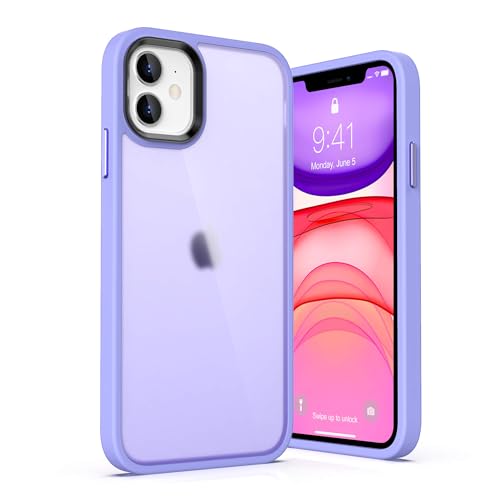 ULAK für iPhone 11 Hülle, Durchsichtig [Anti-Gelb] Clear Schutzhülle Bunte Handyhülle TPU Bumper Transparent Stoßfest Case Cover für iPhone 11 6,1 Zoll - Hell Lila von ULAK