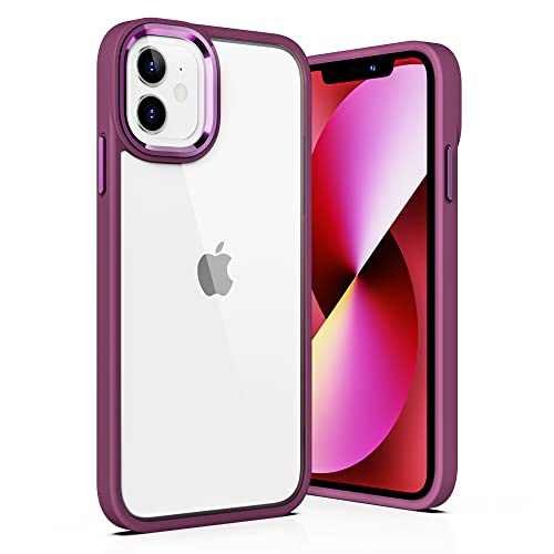 ULAK für iPhone 11 Hülle, Durchsichtig [Anti-Gelb] Handyhülle Clear Schutzhülle Bumper Transparent Stoßfest Case Cover für iPhone 11 6,1 Zoll - Rot von ULAK
