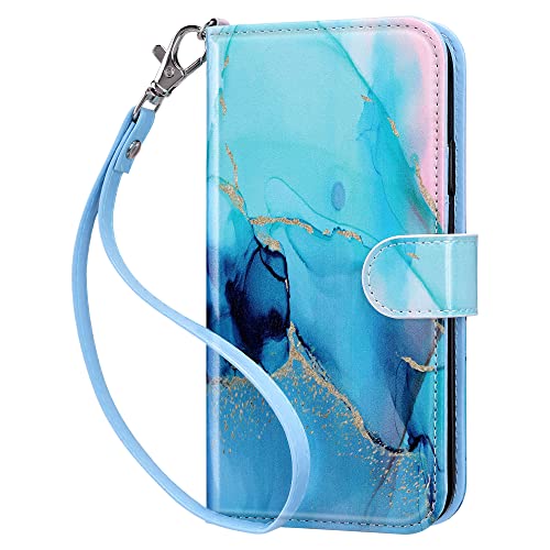 ULAK für iPhone 11 Hülle Leder PU Klapphülle Cover Tasche Brieftasche Schutzhülle Standfunktion Handyhülle mit Kartenfächer Case für iPhone 11 6,1 Zoll - Marmor von ULAK
