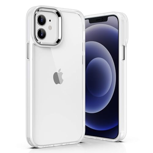 ULAK für iPhone 12/12 Pro Hülle, Durchsichtig [Anti-Gelb] Clear Schutzhülle Bunte Handyhülle TPU Bumper Transparent Stoßfest Case Cover für iPhone 12/iPhone 12 Pro 6,1 Zoll - Durchsichtig Mattiert von ULAK