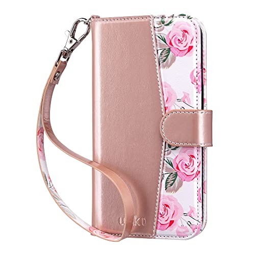 ULAK für iPhone 13 Hülle Flip Leder PU Klapphülle Cover Tasche Brieftasche Schutzhülle Standfunktion Handyhülle mit Kartenfächer Case für iPhone 13 6,1 Zoll - Roségold von ULAK