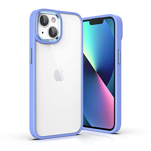 ULAK für iPhone 14 Plus Hülle, [Anti-Gelb] Clear Bunte Schutzhülle Durchsichtig Handyhülle TPU Bumper Transparent Stoßfest Case Cover für iPhone 14 Plus 6,7 Zoll - Lila von ULAK