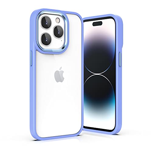 ULAK für iPhone 14 Pro Max Hülle, [Anti-Gelb] Clear Bunte Schutzhülle Durchsichtig Handyhülle TPU Bumper Transparent Stoßfest Case Cover für iPhone 14 Pro Max 6,7 Zoll - Lila von ULAK