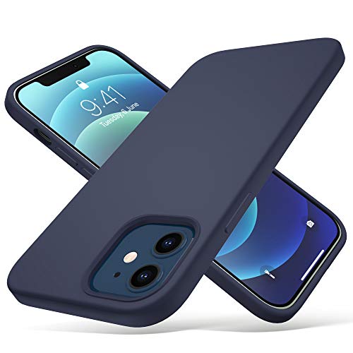 ULAK iPhone 12 Hülle Silikon, iPhone 12 Pro Liquid Silikonhülle 3 in 1 Dünne Schutzhülle Bumper Handyhülle Stoßfest Phone Case für iPhone 12/iPhone 12 Pro 6,1 Zoll 2020 - Blau von ULAK