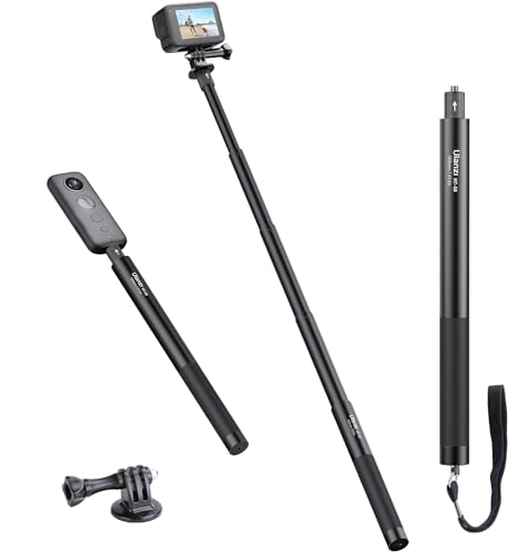 120CM Selfie Stick für Insta 360, ULANZI MT-58 Einbein Stativ für Action Cam, Extendable Handheld Pole Stick Monopod Kompatible mit Gopro Hero 11/10/9/8/7 Insta360 One XR/RS/GO 2 von ULANZI Select