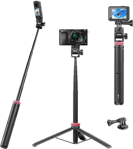 146cm Selfie Stativ für Kamera Gopro insta360 ULANZI MT-71 Ausziehbar Selfie Stick Stativ Kompatible mit Gopro Hero 11/10/9/8/7 Insta360 One XR/RS/GO 2 DJI Action von ULANZI Select