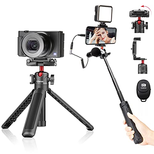 Kamera Stativ ULANZI MT-41 Tragbares Vlogging Stativ mit Blitzschuh, Handy Llemme, Bluetooth-Fernbedienung, kleines Mini Stativ für iPhone, Android, Webcam von ULANZI Select