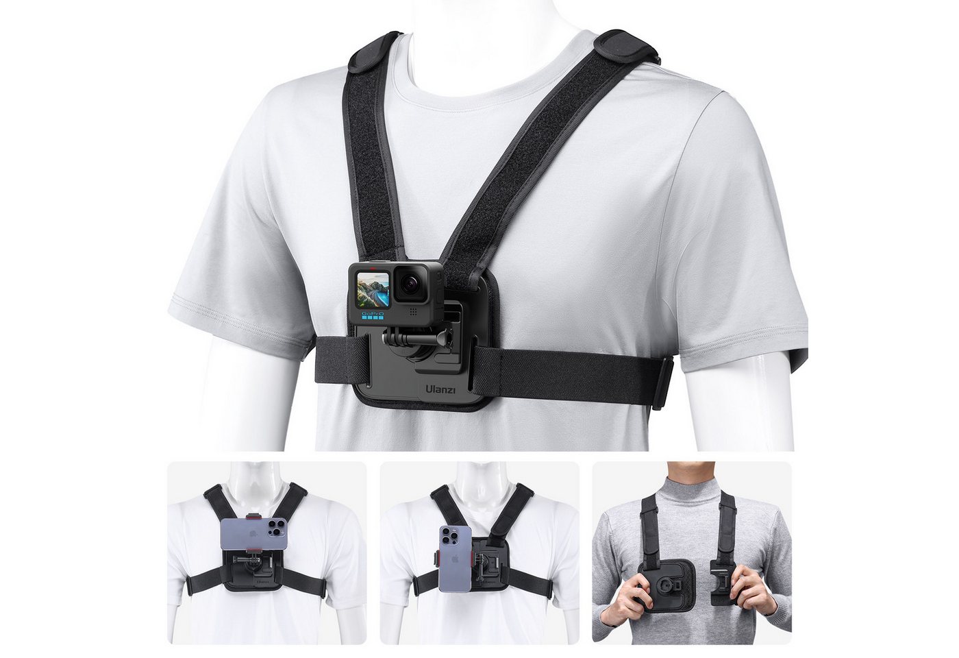 ULANZI CM028 Brusthalterung Gurthalter Clip für Gopro Action Kamera Action Cam-Halterung ULANZI CM028 Brusthalterung Gurthalter Clip für Gopro Action Kamera Action Cam-Halterung von ULANZI