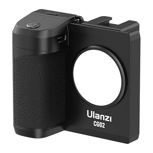 ULANZI CapGrip LED CG02 Smartphone-Kameragriff mit magnetischer Bluetooth-Fernbedienung - Für alle Smartphones geeignet, Schwarz von ULANZI