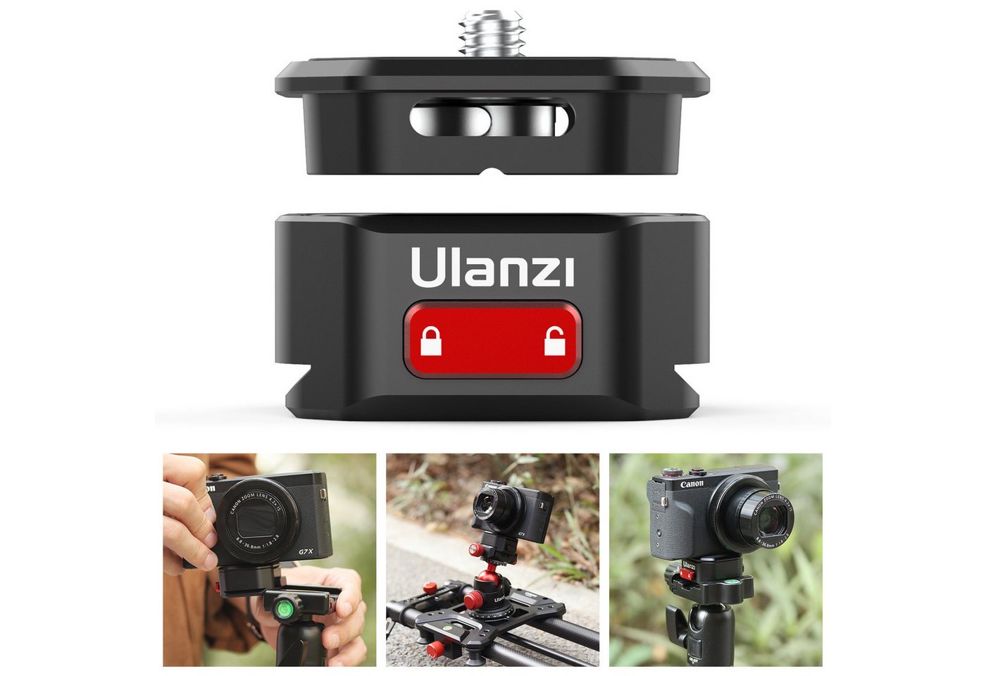 ULANZI Claw Quick Release Plate Kit for Camera Tripod Kamerastativ ULANZI Claw Quick Release Plate Kit for Camera Tripod Kamerastativ von ULANZI