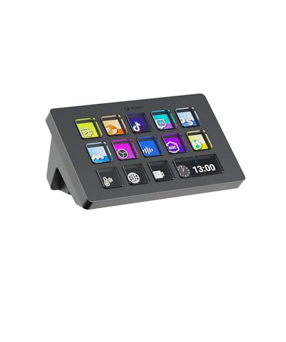 ULANZI D200 Studio Controller - 13 Zoll HD-LCD-Makrotastatur (4x Schärfer), Plug & Play für OBS/Twitch Live, 10 Profile, Open-Source Plugins (Mac/PC) von ULANZI