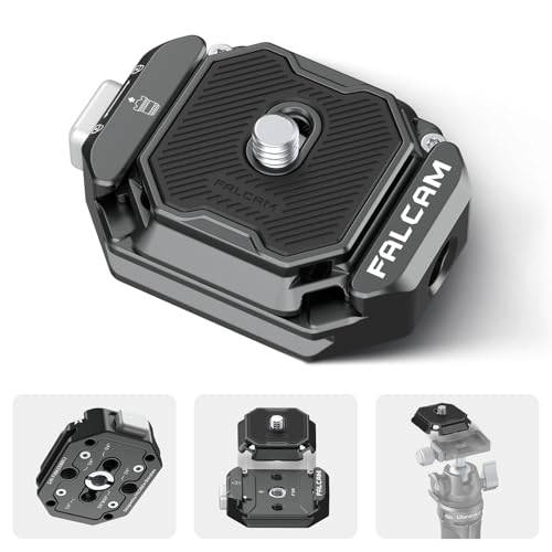 ULANZI F38 Multi-Loch-Kamera-Schnellwechselplatten-Set, mit 6,35 mm bis 0,95 cm Schraubgewinde, Schnellwechselsystem, QR-Platte, Kamerastativ-Adapter für Sony Canon Einbeinstativ DSLR Stabilisator ULANZI F38 Multi-Loch-Kamera-Schnellwechselplatten-Set, mit 6,35 mm bis 0,95 cm Schraubgewinde, Schnellwechselsystem, QR-Platte, Kamerastativ-Adapter für Sony Canon Einbeinstativ DSLR Stabilisator von ULANZI