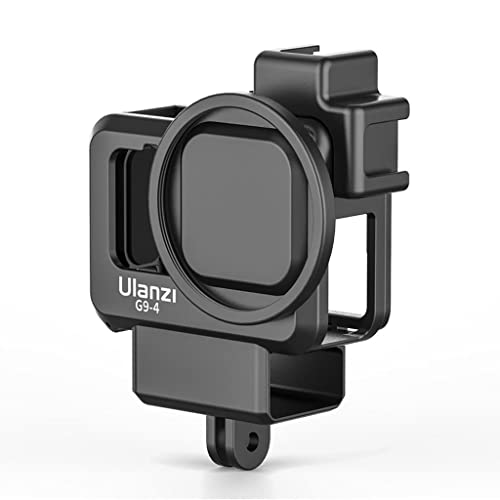 ULANZI G9-4 Vlog Kunststoff für GoPro 9 Black & GoPro Hero 10 Schwarz - Videokäfiggehäuse mit Filteradapter und Cold Schuhhalter ULANZI G9-4 Vlog Kunststoff für GoPro 9 Black & GoPro Hero 10 Schwarz - Videokäfiggehäuse mit Filteradapter und Cold Schuhhalter von ULANZI