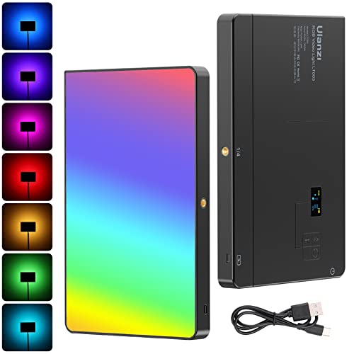 ULANZI LT003 RGB LED Videoleuchte, Tragbares LED Panel mit 2100 Lumen und 15W, 10" Video Licht Dimmbare 2500K-9000K, eingebauter 8000mAh Akku und USB-Ladegerät, CRI>95 für DSLR Kamera Videofotografie ULANZI LT003 RGB LED Videoleuchte, Tragbares LED Panel mit 2100 Lumen und 15W, 10" Video Licht Dimmbare 2500K-9000K, eingebauter 8000mAh Akku und USB-Ladegerät, CRI>95 für DSLR Kamera Videofotografie von ULANZI