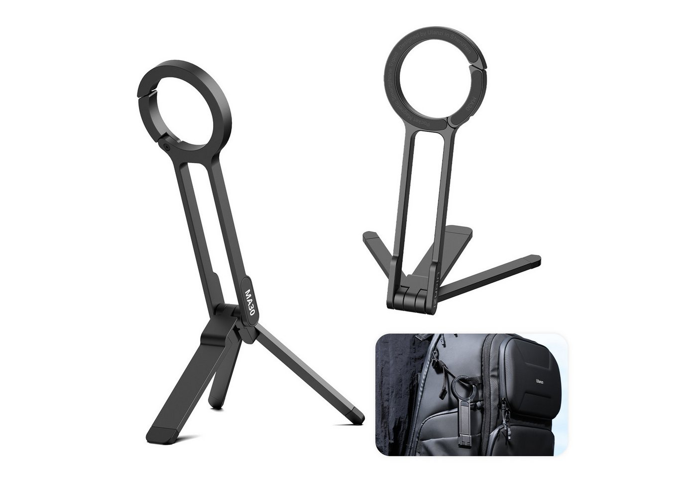 ULANZI MA30 Karabiner-montiertes Telefonstativ für iPhone 15 -12 Pro Handy-Halterung ULANZI MA30 Karabiner-montiertes Telefonstativ für iPhone 15 -12 Pro Handy-Halterung von ULANZI