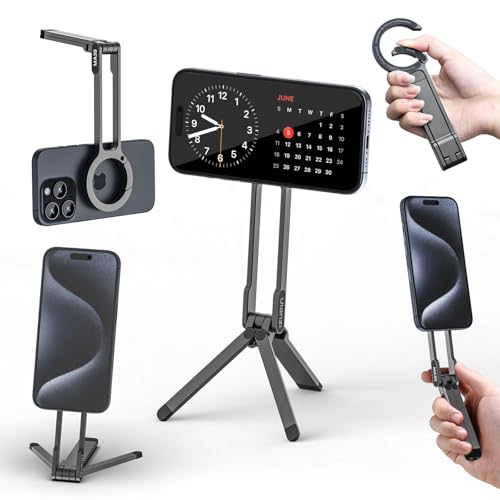 ULANZI MA30 Magnetisches Handy-Stativ Aluminium, Karabinerförmige Smartphone-Tasche, Faltbar Ständer, Magnetic Schnellhalterung, Kompatibel mit iPhone 16, 15, 14, 13, 12, Magsafe, Dunkelgrau ULANZI MA30 Magnetisches Handy-Stativ Aluminium, Karabinerförmige Smartphone-Tasche, Faltbar Ständer, Magnetic Schnellhalterung, Kompatibel mit iPhone 16, 15, 14, 13, 12, Magsafe, Dunkelgrau von ULANZI
