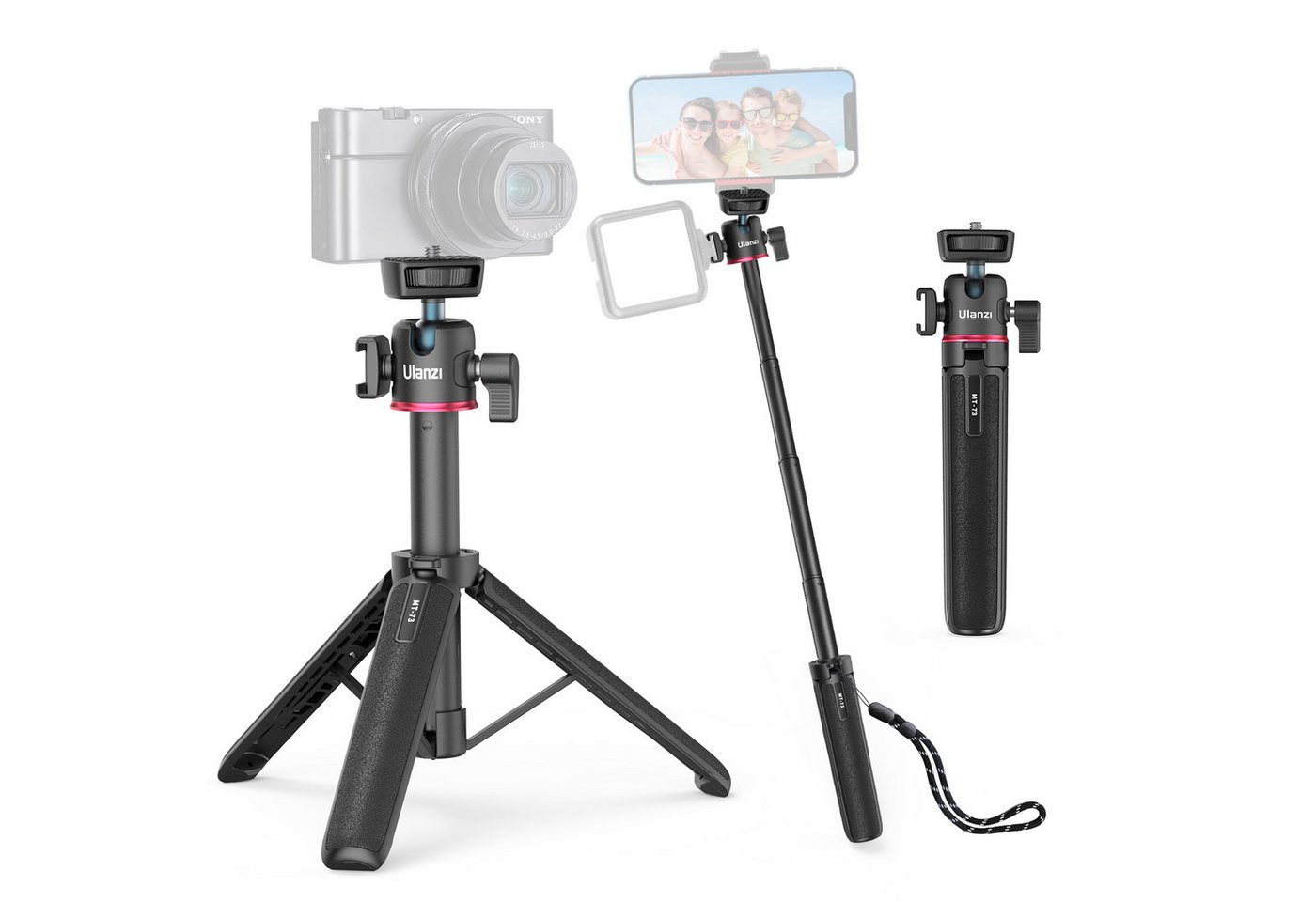 ULANZI MT-73 55 cm Mini-Desktop-Stativ für DSLR-Kamera-Smartphone Kamerastativ ULANZI MT-73 55 cm Mini-Desktop-Stativ für DSLR-Kamera-Smartphone Kamerastativ von ULANZI