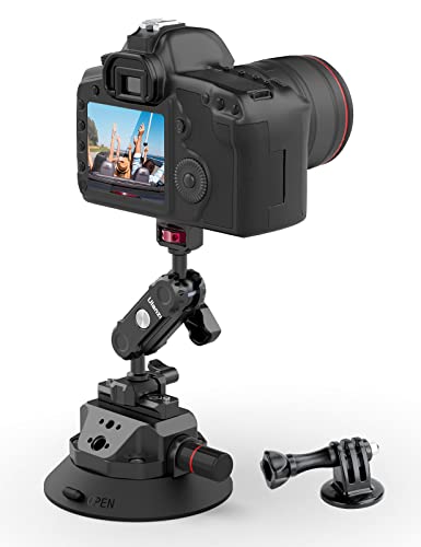 ULANZI SC-02 4.5" Kamera Auto Saugnapf Halterung für GoPro, Vakuum Saugnapfhalter mit Pumpe und Schnellverschluss NOTA Magic Arm, Kamera Autohalterung für DJI OSMO, GoPro Hero, Nikon, Sony, DSLR ULANZI SC-02 4.5" Kamera Auto Saugnapf Halterung für GoPro, Vakuum Saugnapfhalter mit Pumpe und Schnellverschluss NOTA Magic Arm, Kamera Autohalterung für DJI OSMO, GoPro Hero, Nikon, Sony, DSLR von ULANZI
