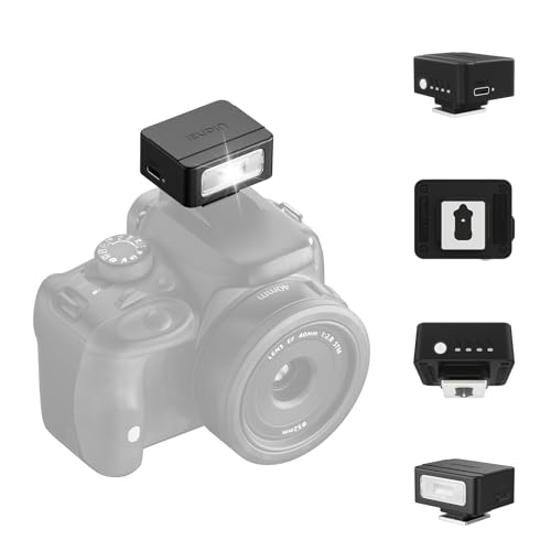 ULANZI SL01 Mini Kamerablitz, GN8 6500K Kamera Speedlite Blitzgeräte, 4 Leistungsstufe (1/8~1/1), Mini Manueller Flash, Einzelkontakt-Blitzschuh für Nikon, Sony, Fujifilm, Panasonic Kameras von ULANZI