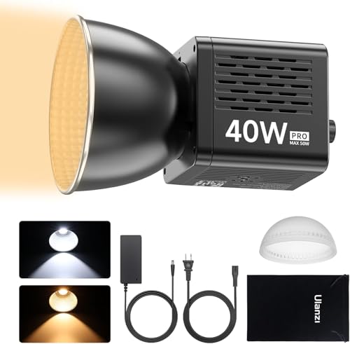 ULANZI Tragbares 40W Pro LED Videolicht mit Eingebautem 3400-mAh-Akku, Mini-COB-Beleuchtung mit Zwei Farbtemperaturen aus Metall, Dauerlichtleistung, Handscheinwerfer 2500 K-6500 K für Videos ULANZI Tragbares 40W Pro LED Videolicht mit Eingebautem 3400-mAh-Akku, Mini-COB-Beleuchtung mit Zwei Farbtemperaturen aus Metall, Dauerlichtleistung, Handscheinwerfer 2500 K-6500 K für Videos von ULANZI