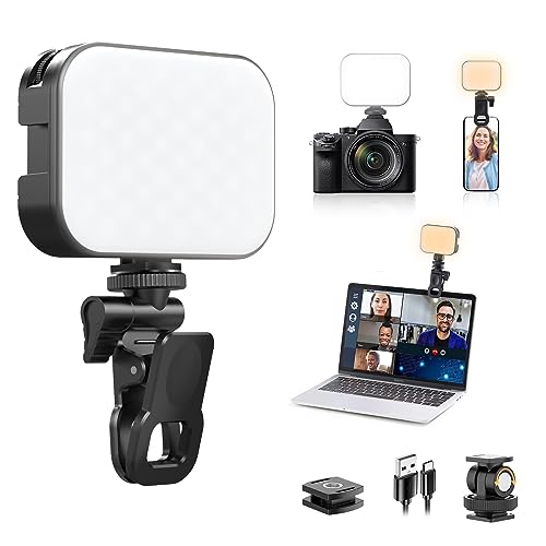 ULANZI VL100X Selfie Licht mit Clip, LED Videoleuchte mit 2000mAh Akku, Kamera Licht dimmbare 2500-6500K, CRI 95+, 3 Lichtmodi, Videolicht für Handy, Tablet, iPad, Laptop, YouTube, TikTok ULANZI VL100X Selfie Licht mit Clip, LED Videoleuchte mit 2000mAh Akku, Kamera Licht dimmbare 2500-6500K, CRI 95+, 3 Lichtmodi, Videolicht für Handy, Tablet, iPad, Laptop, YouTube, TikTok von ULANZI