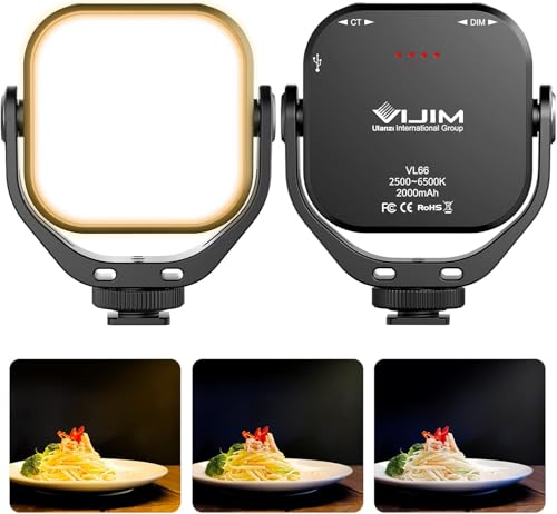 ULANZI VL66 Zweifarbig Drehbar Einstellbar Wiederaufladbar, 2500–6500 K Mini Videolicht, 2000 mAh, CRI95+, Dimmbar, Ultrahelle Foto- und Videobeleuchtung, LED-Fülllampe für DSLR-Camcorder-Actionkamera ULANZI VL66 Zweifarbig Drehbar Einstellbar Wiederaufladbar, 2500–6500 K Mini Videolicht, 2000 mAh, CRI95+, Dimmbar, Ultrahelle Foto- und Videobeleuchtung, LED-Fülllampe für DSLR-Camcorder-Actionkamera von ULANZI