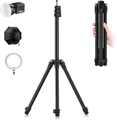 ULANZI TT43 190cm Lichtstativ Aluminium, Reversible Fotografie Licht Stand Lampenstativ Umkehrbares Tragbares Kamera Stativ, Max. 6kg Traglast, 1/4" Schraube, für Studio Ringlicht Blitzlicht Softbox ULANZI TT43 190cm Lichtstativ Aluminium, Reversible Fotografie Licht Stand Lampenstativ Umkehrbares Tragbares Kamera Stativ, Max. 6kg Traglast, 1/4" Schraube, für Studio Ringlicht Blitzlicht Softbox von ULANZI