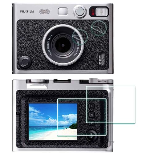 ULBTER Displayschutz schutzfolie für Fujifilm Instax Mini EVO Fuji Kamera Objektiv+ Display [2 + 2 Stück], Schutzglas Displayschutzfolie 0,3 mm 9H Härte ultra-klar kratzfest Anti-Fingerabdruck von ULBTER