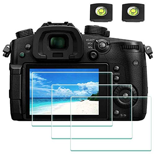 ULBTER GH5 Displayschutzfolie für Panasonic Lumix GH5 GH5S 4K Digitalkamera & Blitzschuh-Abdeckung, 0,3 mm, Härtegrad 9H, gehärtetes Glas, kratzfest, Anti-Fingerabdruck, blasenfrei, 3 Stück von ULBTER