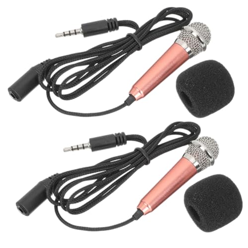 ULDIGI 2 Stück Mini Mikrofon Aufnahme Telefonmikrofon Telefonmikrofon Für Die Aufnahme Von Gesang Telefonmikrofon Kleines Mikrofon Kabelgebundenes Mikrofon Winziges Mikrofon von ULDIGI