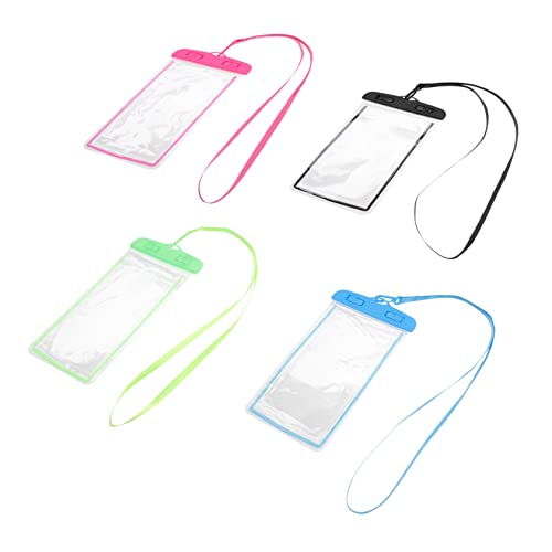 ULDIGI 4Stücke Wasserdichter Handytasche Transparent Schutz Vor Wasser Für Strand Schwimmen Bootfahren Universelle Handyhülle Für Smartphones von ULDIGI