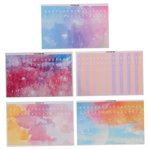 ULDIGI 5pcs Farbige Tastaturzeichen Mini Klavier Keyboard Mini Kalimba Aufkleber 17 Tasten Daumen Klavier -aufkleber Anfänger Kalimba Aufkleber von ULDIGI