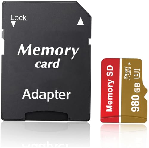 SD-Karte mit 980 GB Micro-SD-Karte Hochgeschwindigkeits-Speicherkarte Zuverlässig für Kamera Micro SD-Karten für 4k UHD Langlebige Speicherkarte Schnelle SD-Karten (SDH-508-a) von ULGAI