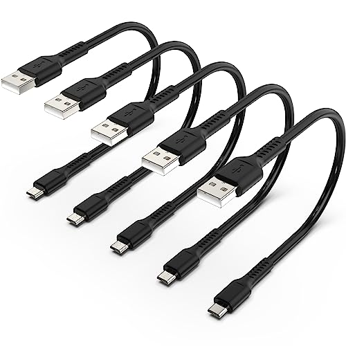 30cm Micro USB Kabel Kurz [5Stück], USB 2.0 Typ A auf Micro USB Ladekabel und Datenkabel Micro B Schnellladekabe Kompatible mit Samsung Galaxy S7 S6 Note 5, Huawei, Nexus, Kindle, Xbox, PS4 von ULIFTUS