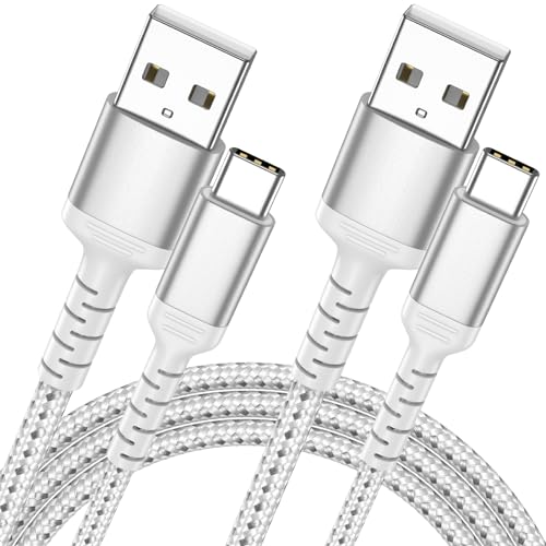 ULIFTUS USB C Kabel [2M, 2Pack], Nylon USB A auf USB C 3A Ladekabel Typ C Schnellladekabel Kompatibel für Samsung Galaxy S23 S22 S21 Note 10 9 8, Huawei,Sony, Pixel von ULIFTUS