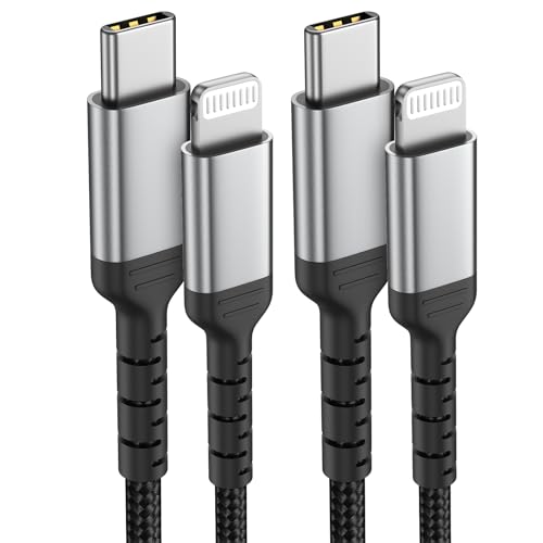 ULIFTUS USB C Lightning Kabel 0.5M [2Pack], Kurzes USB C iPhone PD Schnellladekabel Geflochtenes MFi Zertifiziertes Typ C Lightning Kabel für Apple iPhone 14 13 12 11 Mini Pro Max (Schwarz) von ULIFTUS