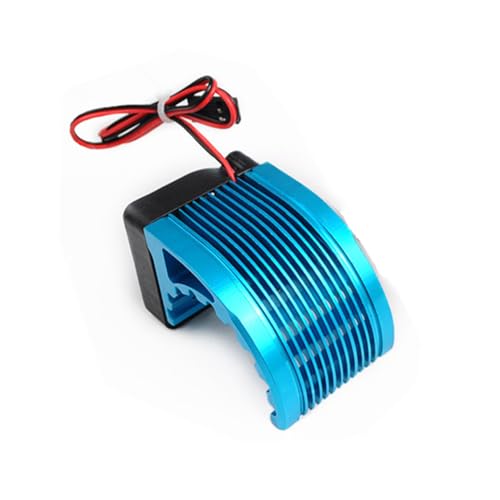 Aluminium-Kunststoff-RC-Auto-Motorkühler, Kühlkörper für 1/8 RC Auto für 4274 7282 1515 Motor mit 42 mm Durchmesser (blau) von ULIIK