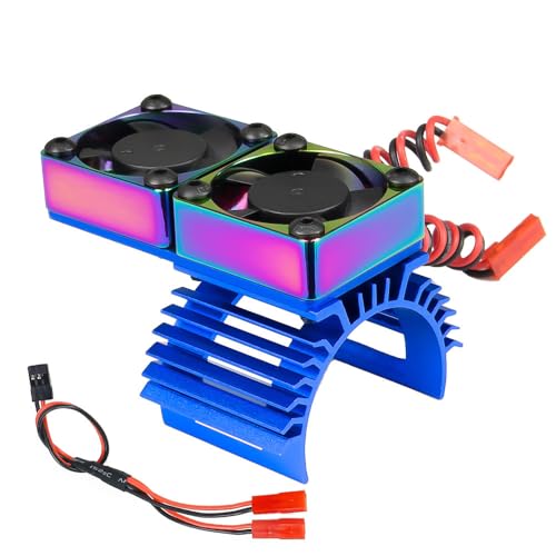 Kühlkörper aus Aluminiumlegierung, Dual-RC-Motorkühler, 4,8 V-8,4 V, für RC-Auto 380, 540, 550, 3650, 3660, 3674, bürstenloser Motor, Blau Kühlkörper aus Aluminiumlegierung, Dual-RC-Motorkühler, 4,8 V-8,4 V, für RC-Auto 380, 540, 550, 3650, 3660, 3674, bürstenloser Motor, Blau von ULIIK