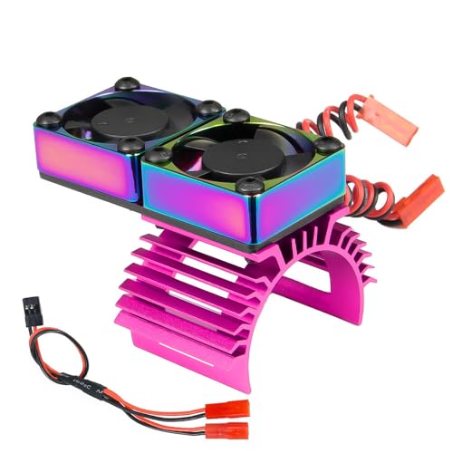 Kühlkörper aus Aluminiumlegierung, Dual-RC-Motorkühler, 4,8 V-8,4 V, für RC-Auto 380, 540, 550, 3650, 3660, 3674, bürstenloser Motor, Rosa Kühlkörper aus Aluminiumlegierung, Dual-RC-Motorkühler, 4,8 V-8,4 V, für RC-Auto 380, 540, 550, 3650, 3660, 3674, bürstenloser Motor, Rosa von ULIIK