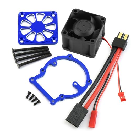 Motorkühlung aus Aluminiumlegierung, Kunststoff, schnelle Kühlung für Traxxas 1/8 Allradantrieb, Schlitten, Monster, Truck-95076-4 RC Auto, Blau Motorkühlung aus Aluminiumlegierung, Kunststoff, schnelle Kühlung für Traxxas 1/8 Allradantrieb, Schlitten, Monster, Truck-95076-4 RC Auto, Blau von ULIIK