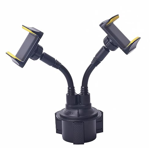 ULIJTH Doppelte Telefonhalterauto Mount Doppelbecher Ständer 360 ° Rotatable Height Einstellbare Cradle Für Smartphone Langlebig ULIJTH Doppelte Telefonhalterauto Mount Doppelbecher Ständer 360 ° Rotatable Height Einstellbare Cradle Für Smartphone Langlebig von ULIJTH