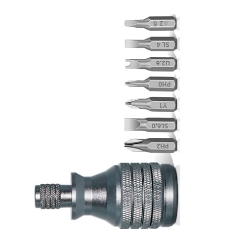 ULIJTH Schraubendreher Aluminium Schraubendreher 1/4 Zoll Magnetschraubendreher Stahlbohrer Bit Dekoration Reparaturhandwerkzeug Handwerk ULIJTH Schraubendreher Aluminium Schraubendreher 1/4 Zoll Magnetschraubendreher Stahlbohrer Bit Dekoration Reparaturhandwerkzeug Handwerk von ULIJTH