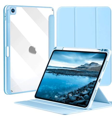 ULITIQ Clear Case Compatible with iPad 9th 8th 7th Generation (2021/2020/2019), Protective Case with Pencil Holder, Designed for iPad 9 8 7 10.2 Inch, Shockproof, Auto Sleep/Wake Cover, Blue von ULITIQ
