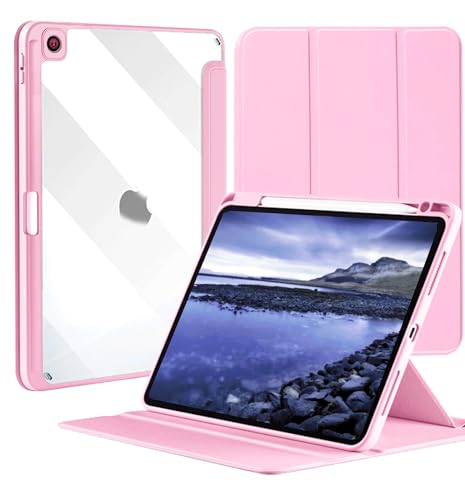 ULITIQ Clear Case Compatible with iPad 9th 8th 7th Generation (2021/2020/2019), Protective Case with Pencil Holder, Designed for iPad 9 8 7 10.2 Inch, Shockproof, Auto Sleep/Wake Cover, Pink von ULITIQ