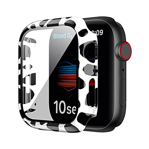 ULITIQ Compatible with Apple Watch Case Series 9 8 7 Schutzhülle 45mm, Cute Women Cow Print Case with Displayschutz, Bubble-Free Hard Protective Film Cover for iWatch 9 8 7 Accessories ULITIQ Compatible with Apple Watch Case Series 9 8 7 Schutzhülle 45mm, Cute Women Cow Print Case with Displayschutz, Bubble-Free Hard Protective Film Cover for iWatch 9 8 7 Accessories von ULITIQ