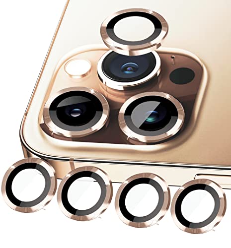 ULITIQ Kameraschutz Compatible with iphone 11 Pro Max/ 11 Pro/11/11 Mini, Kamera Schutz, Panzerglas Kamera Abdeckung Linse Kameraabdeckung Metall Ring, (Gold) von ULITIQ