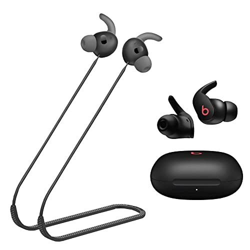 ULITIQ Kompatibel mit Beats Fit Pro Gurt, Sport-Silikon-Ohrhörer-Schlüsselband, Anti-Verlust-Passform, Anti-Verlust-Halsseil, weich, Laufhalter-Anschluss, (schwarz) von ULITIQ