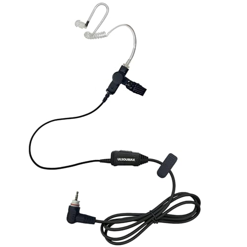 ULSOUMAX Air Acoustic Tube Kopfhörer kompatibel mit Motorola SL300 SL1600 SL2600 SL4000 SL7550 DLR110 SL1K SL1M Digital Radio, Kopfhörer mit PTT-Taste ULSOUMAX Air Acoustic Tube Kopfhörer kompatibel mit Motorola SL300 SL1600 SL2600 SL4000 SL7550 DLR110 SL1K SL1M Digital Radio, Kopfhörer mit PTT-Taste von ULSOUMAX